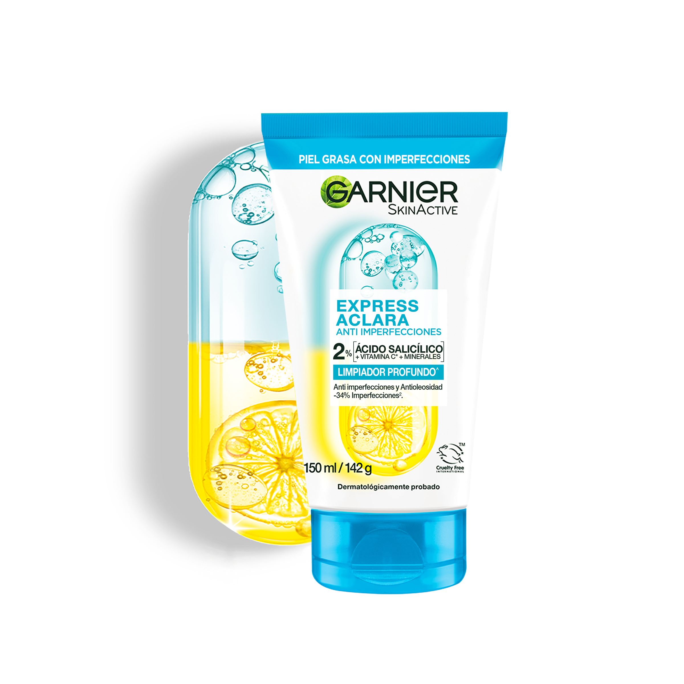 Garnier Express Aclara Anti Imperfecciones Limpiador Profundo 150ml